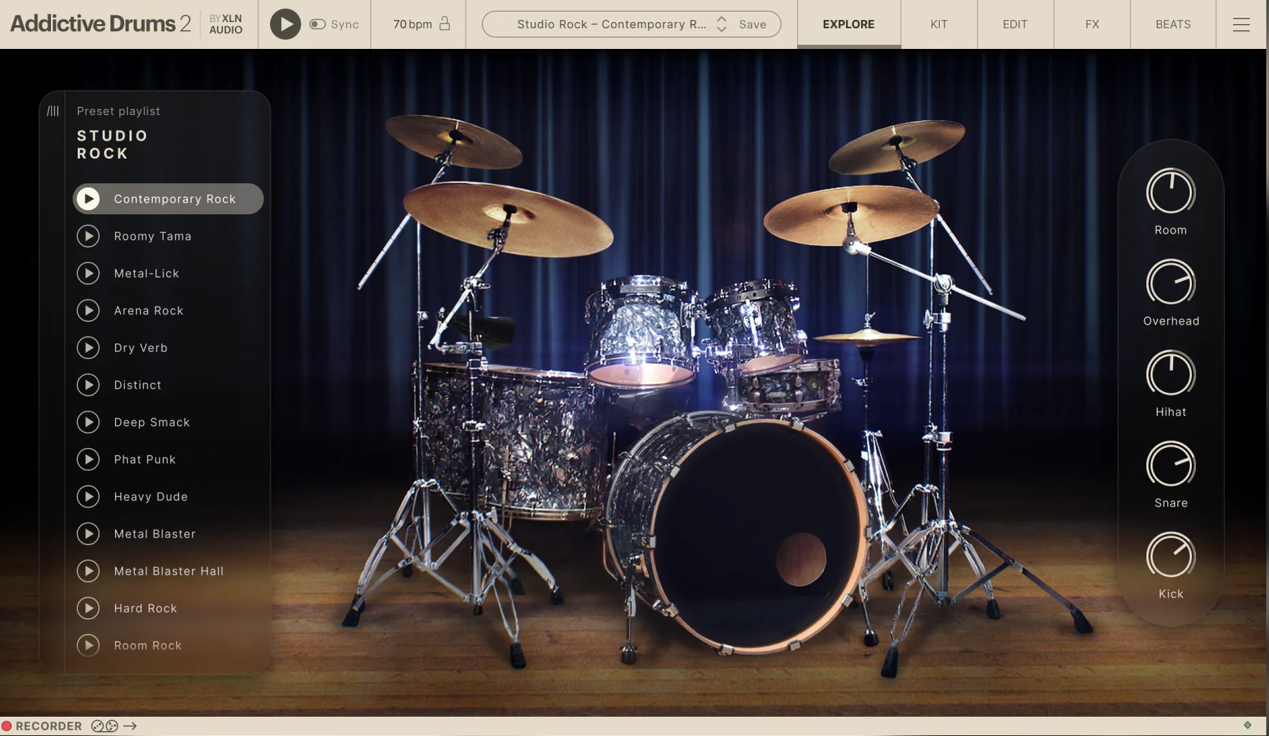 XLN Audio Addictive Drums 2 / Studio Rock